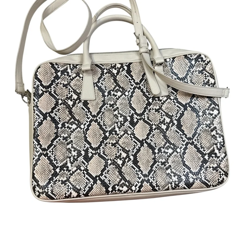 White House Black Market Snake Print Laptop Bag
